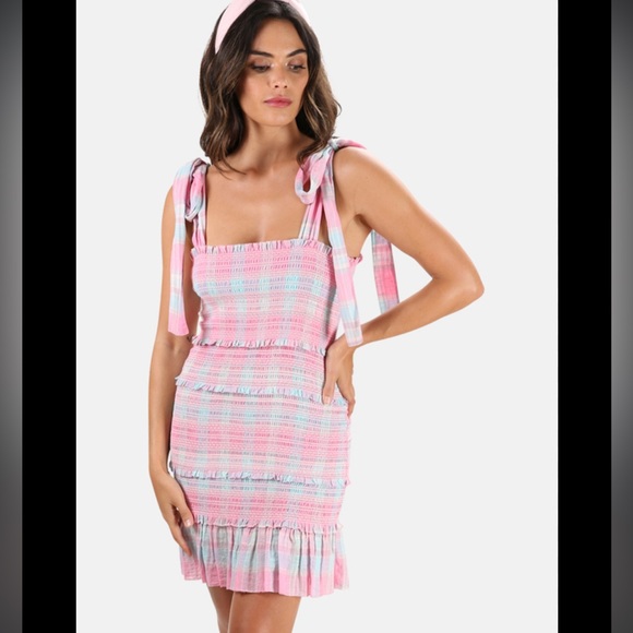 LoveShackFancy Belle Dress in Plaid - Picture 2 of 7